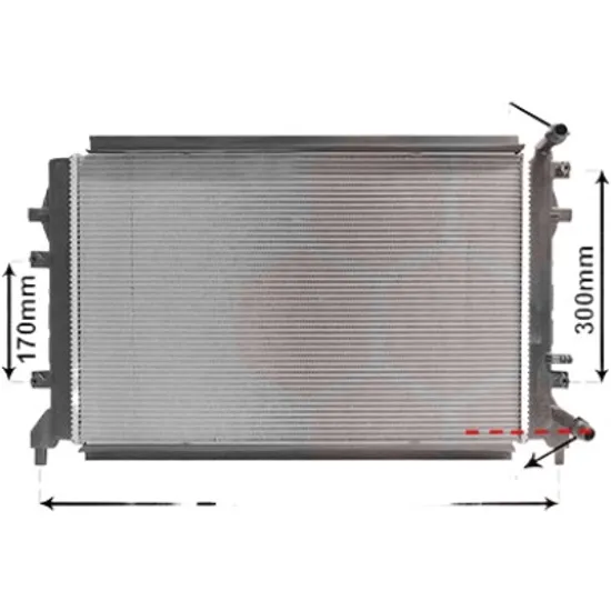 Radiator apa SEAT ALTEA 2004->, TOLEDO 3 2004->2009, LEON 2005->2012, ALTEA XL 2006-> pentru 1.9 TDI, perioada 2004 2005 2006 2007 2008 2009 2010