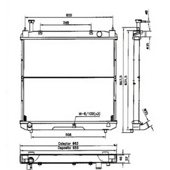 Radiator Motor TOYOTA HIACE 1995->2006 Radiator apa motor benzina - 2.0 pentru 4 usi iesel (525x625x26)1995-2001 Perioada 1995 1996 1997 1998 1999 2000 2001