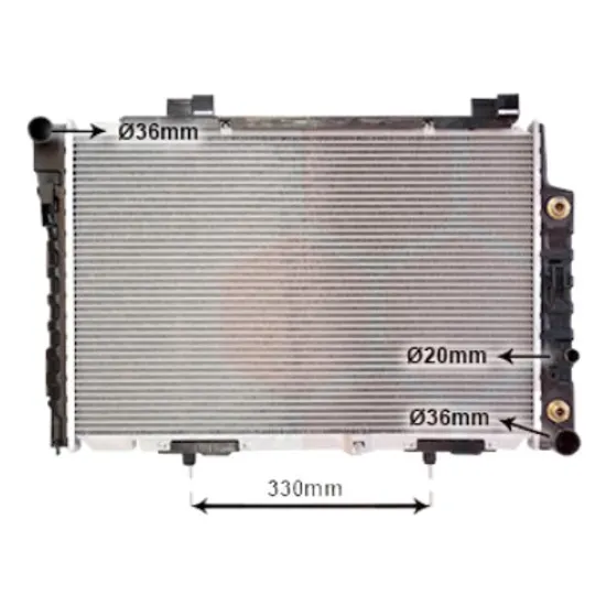 Radiator apa MERCEDES C-CLASS W202 1993->2000 pentru C 280, perioada 1993 1994 1995 1996 1997 1998 1999 2000