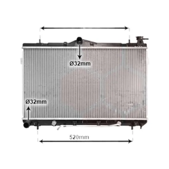 Radiator apa HYUNDAI COUPE 2001->2008 pentru 2.0 16V, 2.0 FX, perioada 1996 1997 1998 1999 2000 2001 2002
