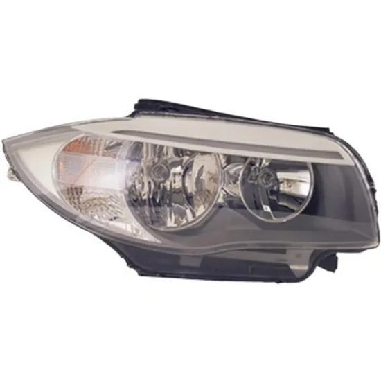 Far dreapta BMW 1 Cabriolet E88 2007->2013 perioada 2007 2008 2009 2010 2011 2012 2013 de la an de fabricatie 03/2011, cu motor reglaj, semnal galben, cu reglaj electric, cu bec H7/H7