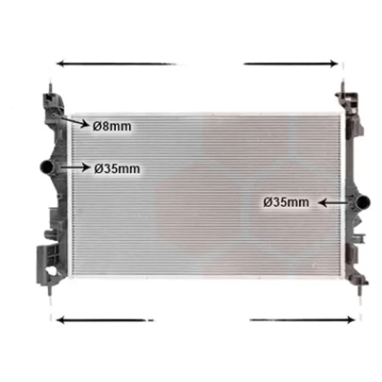 Radiator apa OPEL ADAM 2012->2019 1.0 66KW 90CP , pentru motor B 10 XFL, D 10 XFL perioada 2014 2015,2016,2017 2018