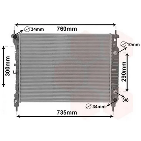 Radiator Motor CHEVROLET CAPTIVA C100 2006-> Radiator apa 2.2 TDCi cv automata diesel 670x500x34 Perioada 2006 2007 2008 2009 2010 2011 2012 2013 2014 2015 2016 2017 2018
