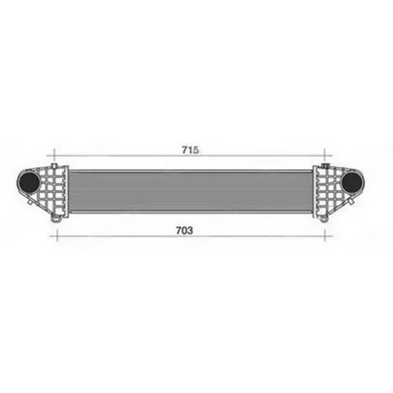 Intercooler VOLVO S40 2 2004->2012 Radiator intercooler 2.5T benzina (647x113x50) Perioada 2004 2005 2006 2007