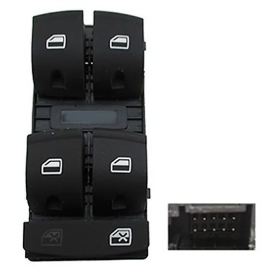 Buton Geamuri AUDI A3 8P1 2003->2012 Panou buton comanda geamuri fata (Quatern)(10pin) stanga Perioada 2003 2004 2005 2006 2007 2008 2009 2010 2011 2012