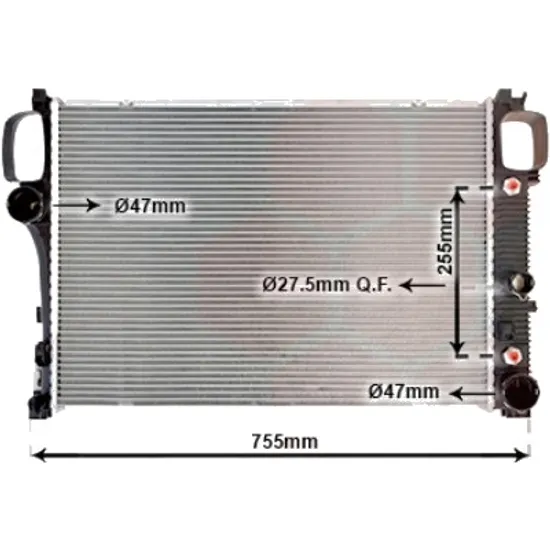 Radiator apa MERCEDES S-CLASS W221 2005->2013 pentru S 65 AMG, perioada 2005 2006 2007 2008 2009 2010 2011 2012 2013