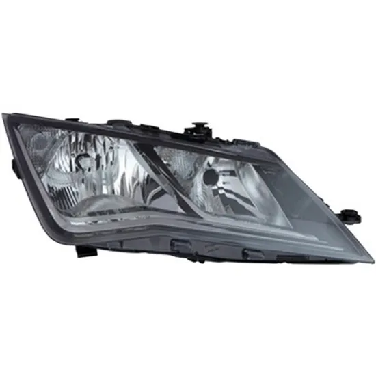 Far dreapta SEAT LEON 2012-> perioada 2012 2013 2014 2015 2016 2017 2018 2019 2020 cu motor reglaj, semnal transparent, cu reglaj electric, cu lumina de zi, cu bec H7/H7