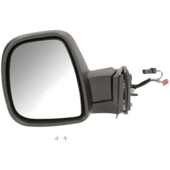 Oglinda exterioara stanga CITROEN BERLINGO B9 2008-> perioada 2010 2011 2012 2013 2014 2015 de la an de fabricatie 01/2013, cu doua mufe, reglaj electric, numar pini 5, cu incalzire, prevopsit grund,