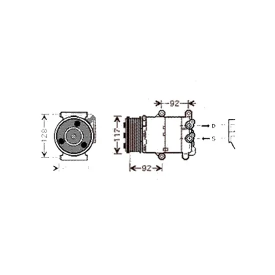Compresor aer conditionat FORD FOCUS 3 2010->2019 1.6 Ti 92KW 125CP , pentru motor PNDA, PNDD perioada 2010 2011 2012 2013 2014 2015 2016 2017