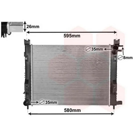 Radiator Motor RENAULT CLIO 4 2012-> Radiator apa pentru benzina - diesel cu aer conditionat 51x40,8x2,7 Perioada 2013 2014 2015 2016 2017 2018 2019