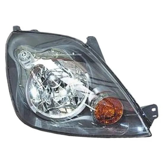 Far dreapta FORD FIESTA 5 JH 2001->2010 perioada 2001 2002 2003 2004 2005 2006 2007 2008 de la an de fabricatie 11/2005, cu motor reglaj, semnal galben, cu reglaj electric, cu bec H4
