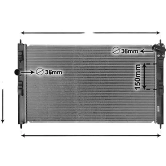 Radiator apa PEUGEOT 4008 2012-> pentru 1.6, perioada 2012 2013 2014 2015 2016 2017
