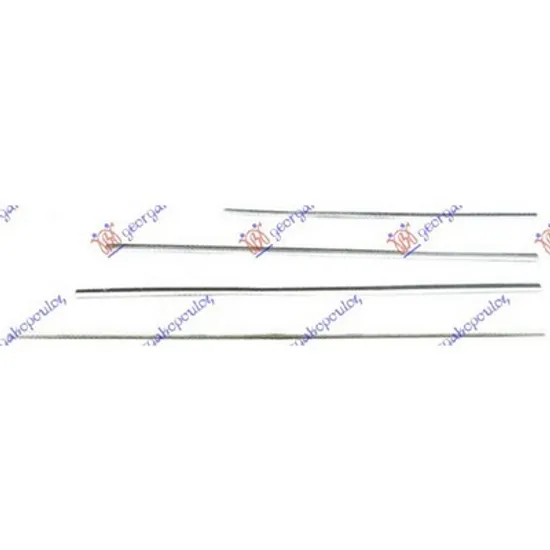 Ornament Grila PEUGEOT 307 2000->2011 Bandou grila bara fata cromat (SET) Perioada 2005 2006 2007 2008