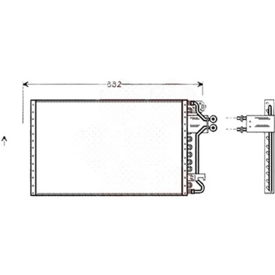 Radiator aer conditionat RENAULT KANGOO 1997->2007 pentru 1.9 dCi 4x4 , perioada 2001 2002 2003 2004 2005 2006 2007 2008