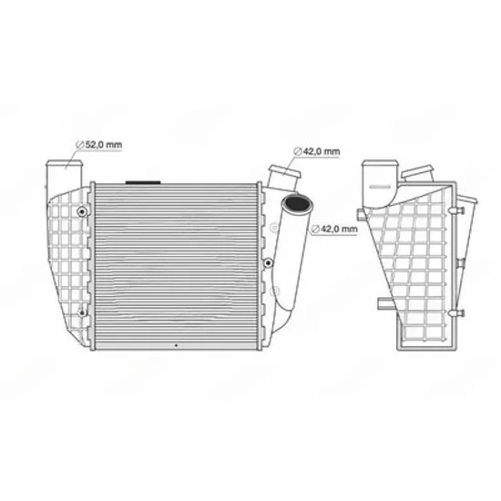 Intercooler AUDI A4 8EC, B7 2004->2008 Radiator intercooler 2.5 TDI diesel (199x189) (RH) Perioada 2004 2005 2006 2007 2008
