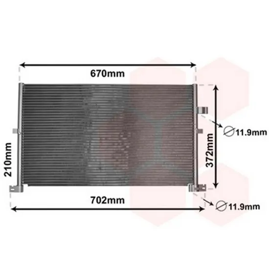 Radiator Aer Conditionat FORD MONDEO 3 2000->2007 Radiator aer conditionat 2002-> tote modelele /DS (63x36x1.7) Perioada 2002 2003 2004 2005 2006 2007