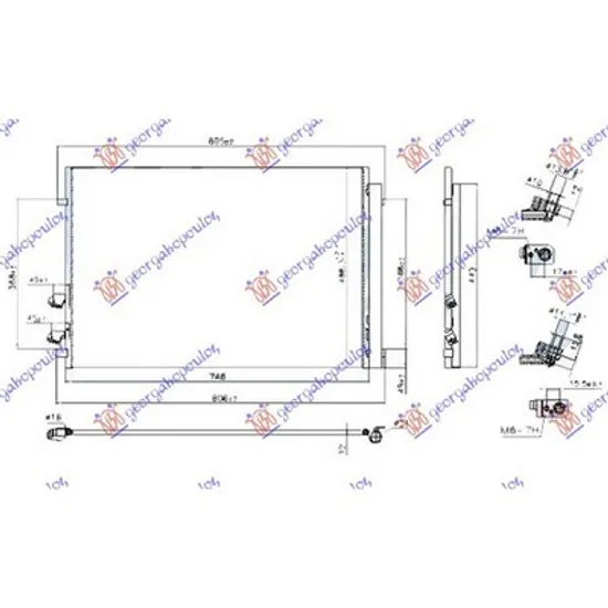 Radiator Aer Conditionat VW CRAFTER 2 2016-> Radiator aer conditionat toate modelele diesel (700X480X12) Perioada 2017 2018 2019 2020 2021 2022 2023