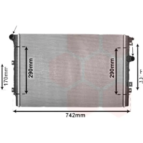 Radiator apa VW SHARAN 2006->2020 2.0 TDI 4motion 103KW 140CP , pentru motor CFFB perioada 2011 2012,2013,2014 2015