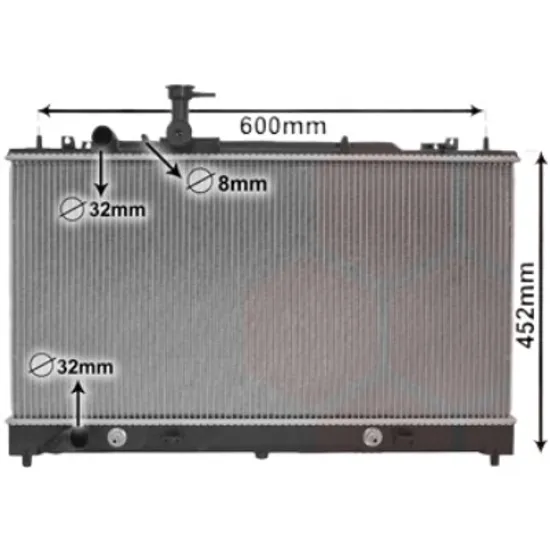 Radiator apa MAZDA 6 GG 2002->2008 2.0 108KW 147CP , pentru motor LFF7 perioada 2005 2006 2007