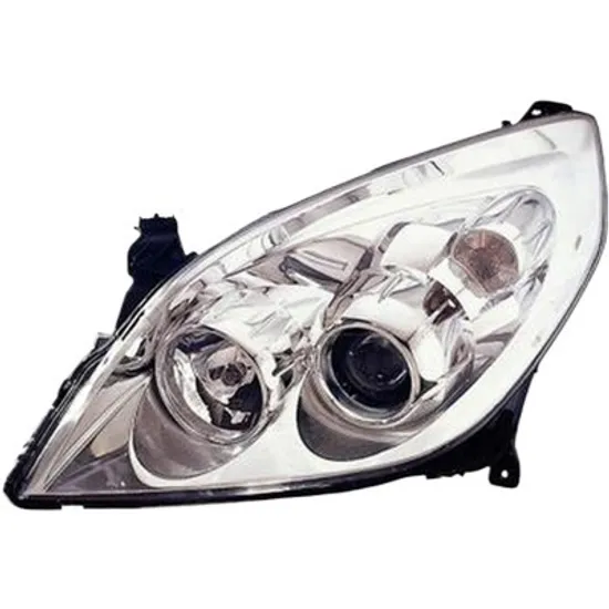 Far stanga OPEL SIGNUM 2003->2008 perioada 2003 2004 2005 2006 2007 2008 de la an de fabricatie 09/2005, fara motor reglaj, cromat, semnal transparent, cu reglaj electric, cu bec H7/H1