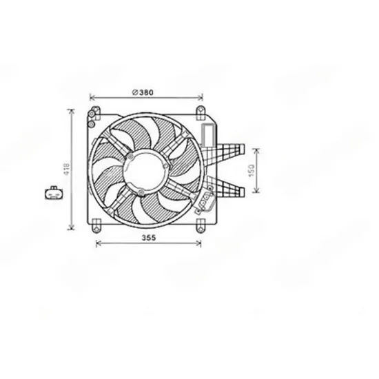 Ventilator Motor FIAT MULTIPLA 1999-> Ventilator 1.8-2.0 benzina +/ (-A/C) Perioada 2004 2005 2006 2007 2008 2009 2010