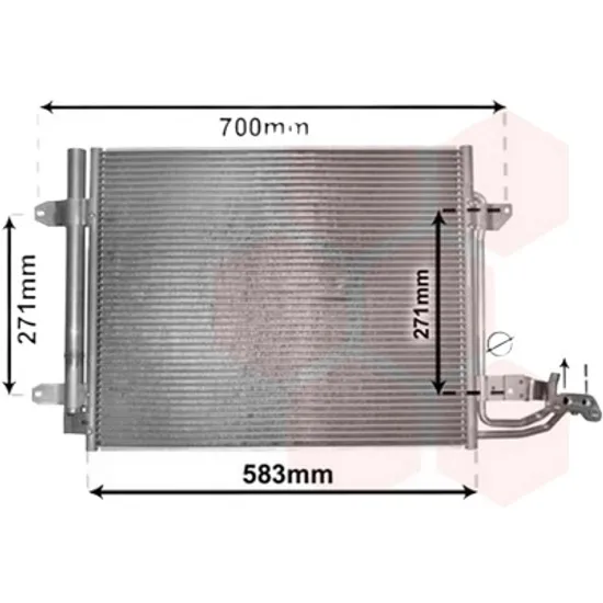 Radiator aer conditionat CITROEN BERLINGO 1996->2011 pentru 1.9 D 70 , perioada 1999 2000 2001 2002 2003 2004 2005 2006 2007 2008 2009 2010 2011