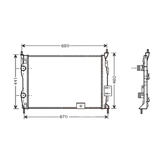 Radiator apa NISSAN QASHQAI 1 2007->2014 1.6 86KW 117CP , pentru motor perioada 2010 2011,2012 2013
