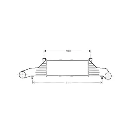 Intercooler MERCEDES C-CLASS W202 1993->2000 Radiator intercooler 2,0i - 16V COM - 2,2CDi - 2,5TDi43x11 Perioada 1993 1994 1995 1996 1997 1998 1999 2000