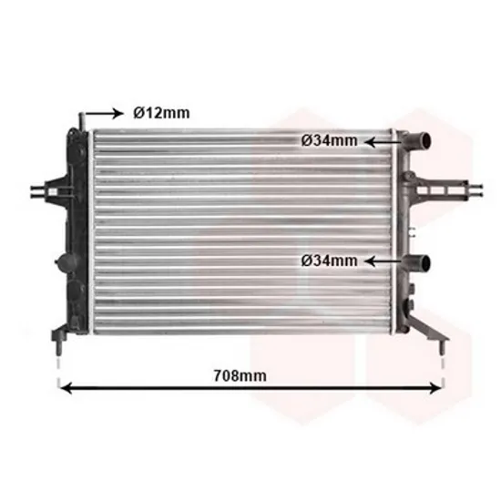 Radiator Motor OPEL ZAFIRA A 1999->2005 Radiator apa pentru 1 2cc fara aer conditionat 54x38 Perioada 1999 2000 2001 2002 2003 2004 2005