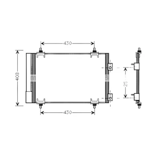 Radiator aer conditionat DACIA SANDERO 2 2012->2020 1.0 TCe 100 74KW 101CP , pentru motor H4D 450, H4D 460 perioada 2019 2020,2021,2022,2023 2024