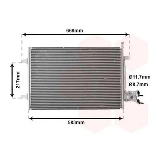 Radiator Aer Conditionat FORD FUSION 2002->2012 Radiator aer conditionat 1,6 TDCi (55,5x38x1,6) Perioada 2002 2003 2004 2005 2006 2007 2008 2009 2010