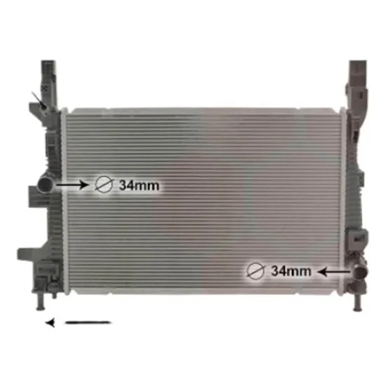Radiator apa FORD TRANSIT CONNECT 2014-> 1.5 EcoBlue 88KW 120CP , pentru motor ZTGA perioada 2018 2019,2020,2021,2022 2023