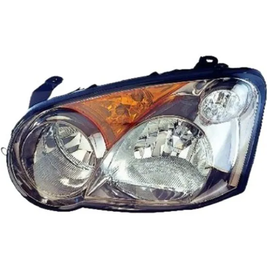 Far stanga SUBARU IMPREZA 2000->2007 perioada 2000 2001 2002 2003 2004 2005 2006 de la an de fabricatie 07/2002, pana la an de fabricatie 07/2005, fara motor reglaj, semnal galben, cu reglaj electric, cu bec H1, cu bec HB3