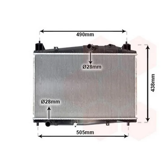 Radiator Motor MAZDA 2 2007->2014 Radiator apa pentru 1.4 - 1.6 T.D cu/fara aer conditionat (35x55.5x27) Perioada 2007 2008 2009 2010 2011 2012 2013 2014