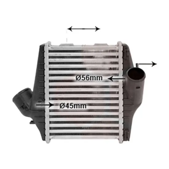 Intercooler SMART FORTWO cupe 451 2007->2014 0.8 CDi 40KW 54CP , pentru motor OM 660.951 perioada 2009 2010,2011,2012,2013 2014