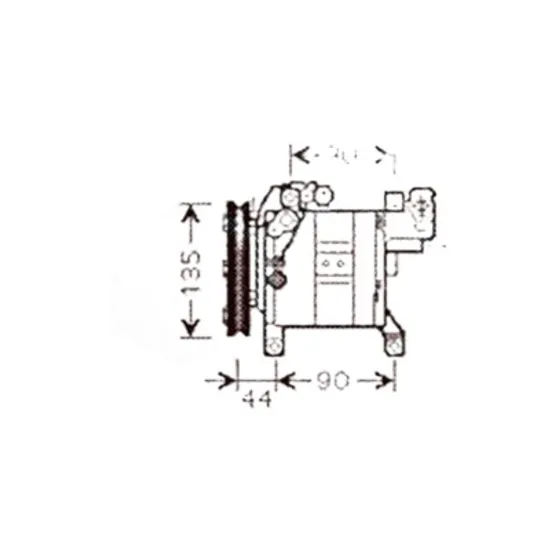 Compresor aer conditionat NISSAN X-TRAIL T30 2001->2013 pentru 2.2 dCi, perioada 2003 2004 2005 2006 2007 2008 2009 2010 2011 2012 2013