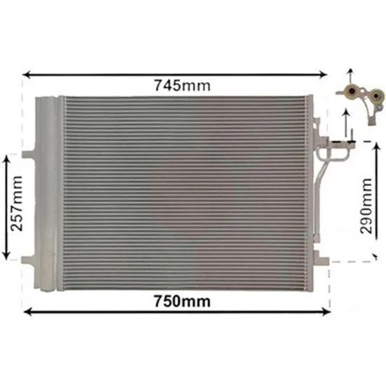 Radiator aer conditionat CITROEN C8 2002-> pentru 3.0 V6, perioada 2002 2003 2004 2005 2006 2007