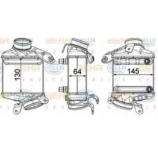 Intercooler BMW 7 F01 2008->2015 Radiator intercooler 4.0-4.4 benzina (130x144x64) (si GT-F07) STANGA Perioada 2012 2013 2014 2015