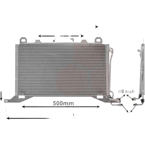 Radiator aer conditionat CITROEN BERLINGO B9 2008-> Electric 49KW 67CP , pentru motor Y4F1 perioada 2014 2015,2016,2017,2018 2019