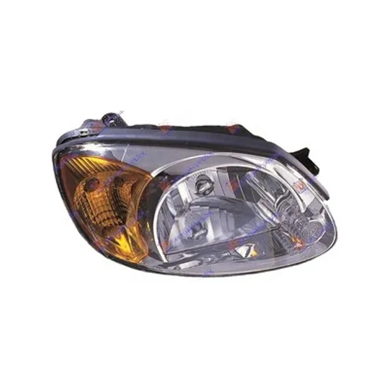 Faruri HYUNDAI ACCENT 2 LC 1999->2005 Far dreapta cu reglaj electric, H4, cu semnal galben ((3/4/5 usi) 08.02-08.06) Perioada 2002 2003 2004 2005