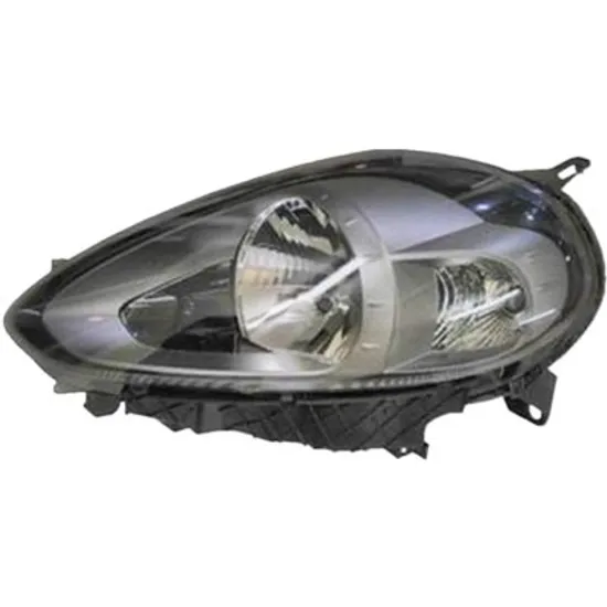 Far stanga FIAT PUNTO 199 2012-> perioada 2012 2013 2014 2015 2016 2017 cu motor reglaj, fumuriu, cu reglaj electric, cu lumina de zi, cu bec H4, pentru Sport/MyLife
