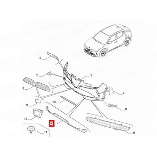 Spoiler Bara fata ALFA ROMEO JUNIOR 2024-> Spoiler Bara fata (O) Perioada 2024 2025
