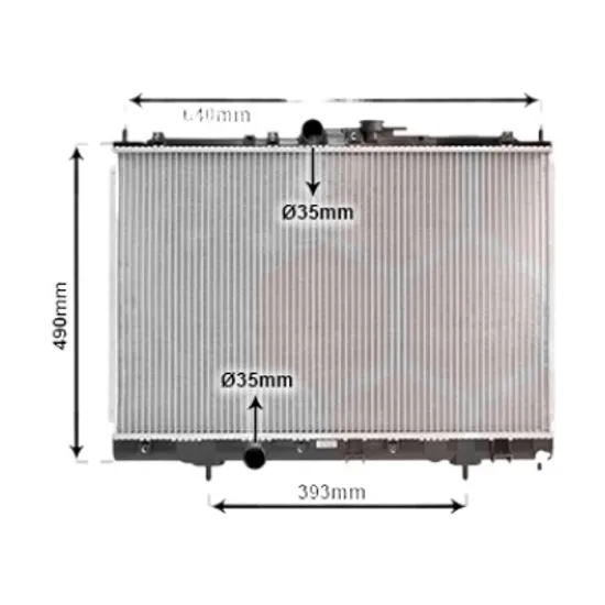 Radiator apa MITSUBISHI PAJERO PININ 1999->2007 pentru 2.0 GDI, 2.0 GDI tractiune integrala, perioada 2000 2001 2002 2003 2004 2005 2006 2007