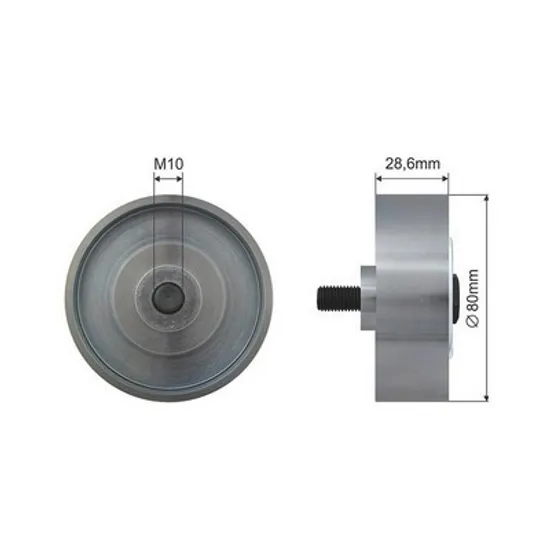 Rola ghidaj curea transmisie TOYOTA HILUX 3.0 D 4WD , 3.0 D SRV 4WD -120KW/163CP- 2982cmc, pentru motor 1KD-FTV, perioada 2005,2006,2007,2008,2009,2010,2011,2012,2013,2014,2015
