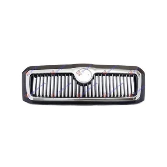 Grila Radiator SKODA OCTAVIA 1 1996->2010 Grila radiator, cu rama cromata, crom/negru, 08 2000-> Perioada 2000 2001 2002 2003 2004 2005 2006 2007 2008 2009 2010