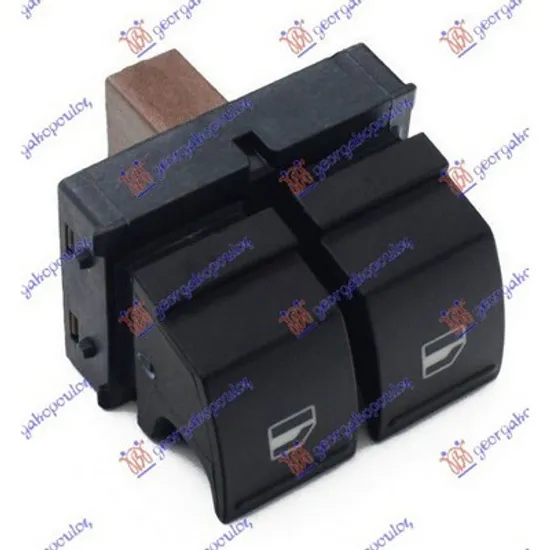 Butoane Usa VW POLO 6R1 2009->2020 Comutator usa fata dublu mufa maron 10 pini stanga Perioada 2009 2010 2011 2012 2013