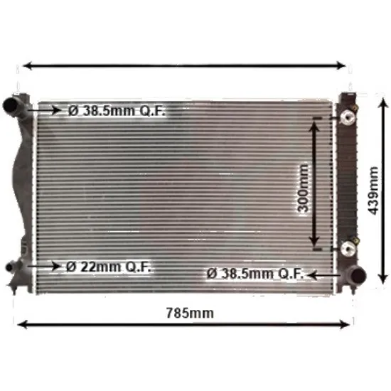 Radiator apa AUDI A6 C6 2004->2011 pentru 3.0, 3.0 V6, perioada 2004 2005 2006