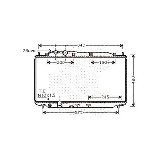 Radiator apa HONDA CIVIC 8 2005-> pentru 1.8, perioada 2005 2006 2007 2008 2009 2010