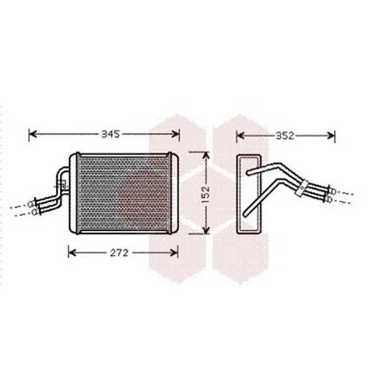 Radiator Incalzire FORD TRANSIT 2000->2006 Calorifer (B) cu aer conditionat (247x146) Perioada 2000 2001 2002 2003 2004 2005 2006