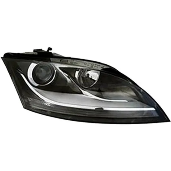 Far dreapta AUDI TT Roadster 2007->2017 perioada 2010 2011 2012 2013 2014 cu motor reglaj, argintiu, semnal fumuriu, cu reglaj electric, cu bec H7/H7